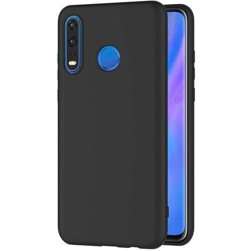 Coque Huawei P30 Lite Noir Silicone Coque Pour Huawei P30 Lite Housse Huawei P30 Lite Noir Silicone Etui Case 6,15 Pouces