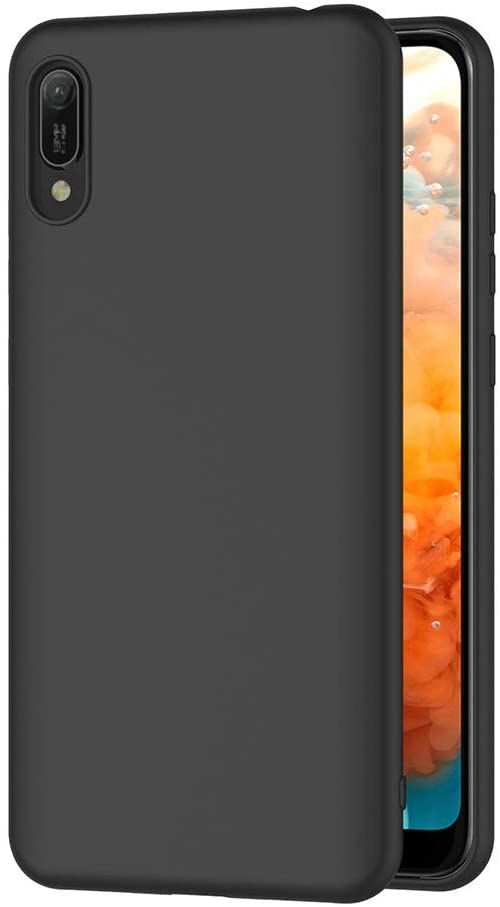 Coque Huawei Y6 Pro 2019 Noir Silicone Coque Pour Huawei Y6 Pro 2019 Housse Huawei Y6 Pro 2019 Noir Silicone Etui Case 6,09 Pouces