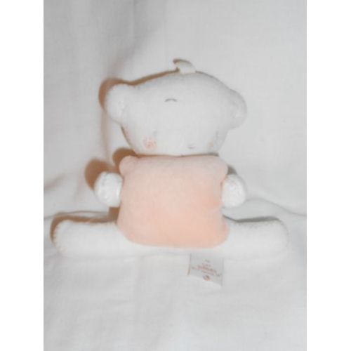 Doudou Ours Chat Chien Blanc Coussin Rose Orange Absorba Les Bébés C'est Comme Ça