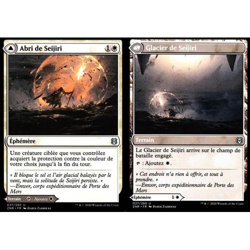 Abri De Seijiri / Glacier De Seijiri - Mtg - Renaissance De Zendikar - U - 37/280 Recto/Verso