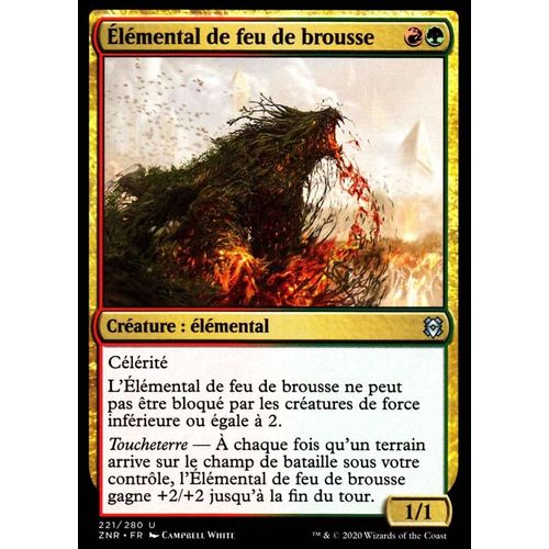 Elémental De Feu De Brousse - Mtg - Renaissance De Zendikar - U - 221/280
