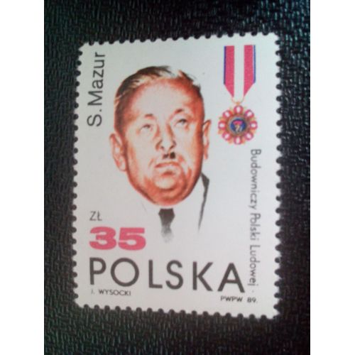 Timbre Pologne Yt 3013 Stanislaw Mazur (1897-1964) Mathématiciens 1989 ( 51004 )