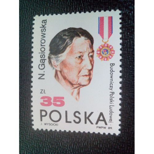 Timbre Pologne Yt 3014 Natalia Gasiorowska (1881-1964) Professeur 1989 ( 51004 )