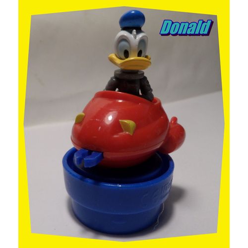 Figurine Mickey Et Ses Amis Dans L'espace - Topper Donald En Soucoupe Volante Rouge - Smarties 2010