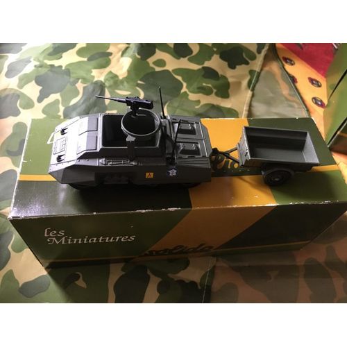 Combat Car Us 6x6 Ford M20 + Remorque En Zamac 1/50eme Solido Neuf-Solido