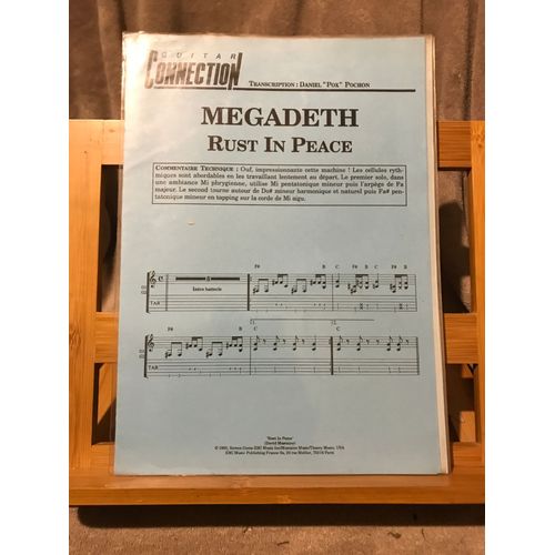 Megadeth Rust In Peace Partition 2 Guitares Tablature Éditions Guitar Connection