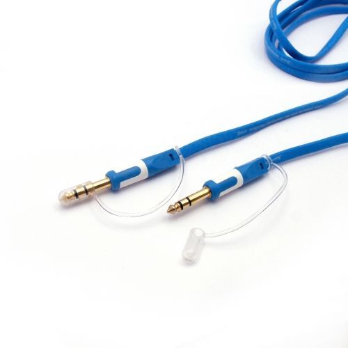 Shiver - Câble audio - jack mono mâle pour jack mono mâle - 3 m - noir - plat