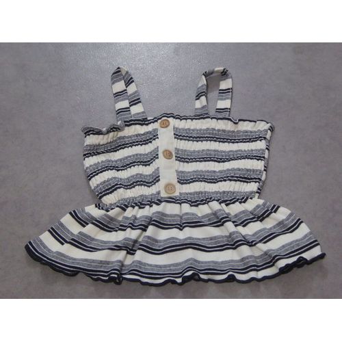 Neuf Débardeur Jersey Écru Rayé Zara - 5 Ans