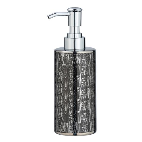 Distributeur de savon design Nuria - Argent et anthracite