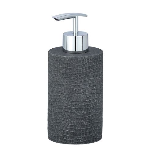 Distributeur de savon design craquelé Peanut - Gris anthracite