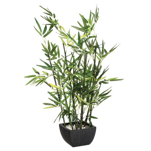 Bambou artificiel en pot - H. 70 cm.