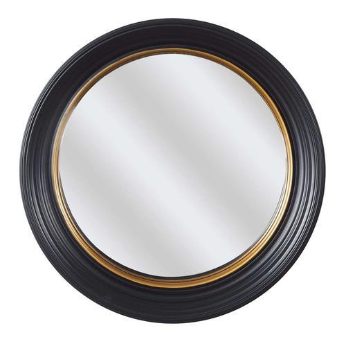 Miroir convexe Diam. 40,5 cm - Noir et Doré