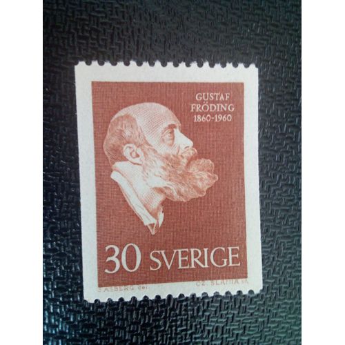 Timbre Suede Yt 452 Centenaire De La Naissance De Gustav Froding 1960 ( 61004 )