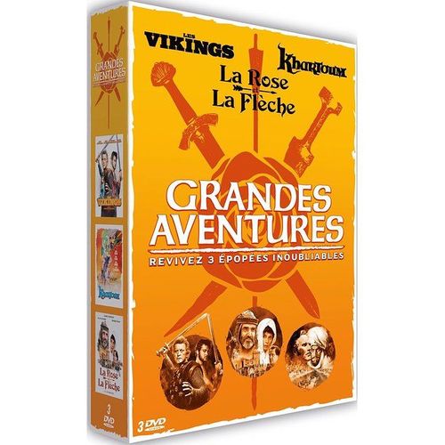 La Grande Aventure : Les Vikings + Khartoum + La Rose Et La Flèche - Pack