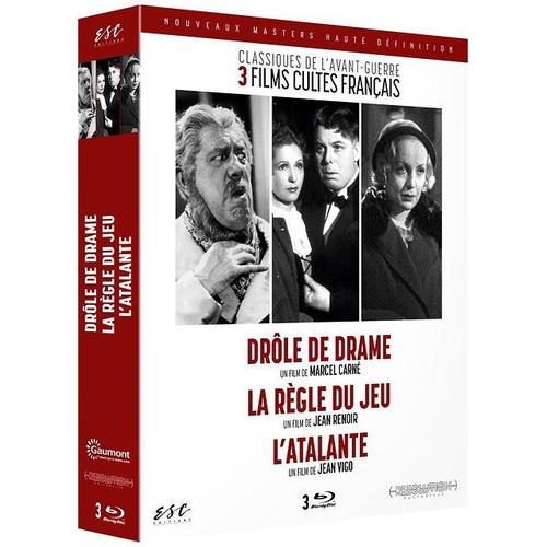 Classiques De L'avant-Guerre : Drôle De Drame + La Règle Du Jeu + L'atalante - Pack - Blu-Ray
