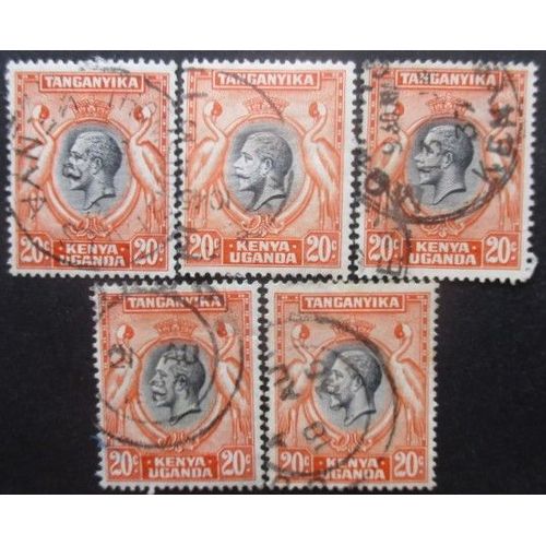 Kenya Ouganda Tanganyika N°37 X 5 Oblitéré