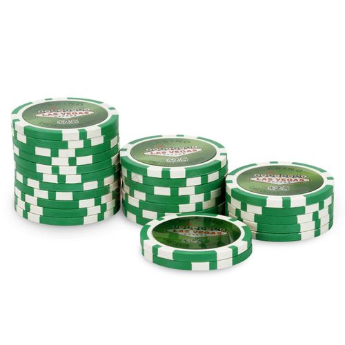 Rouleau 25 Jetons Laser Las Vegas $25 Vert