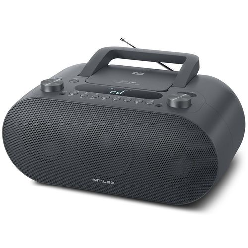 Muse M-35 BT Lecteur CD Bluetooth, Radio FM, Lecteur MP3, USB, Alimentation Secteur et Batterie, Noir