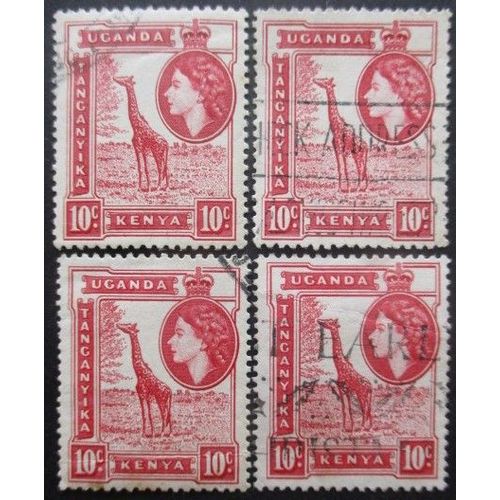 Kenya Ouganda Tanganyika N°91 X 4 Oblitéré