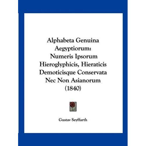 Alphabeta Genuina Aegyptiorum