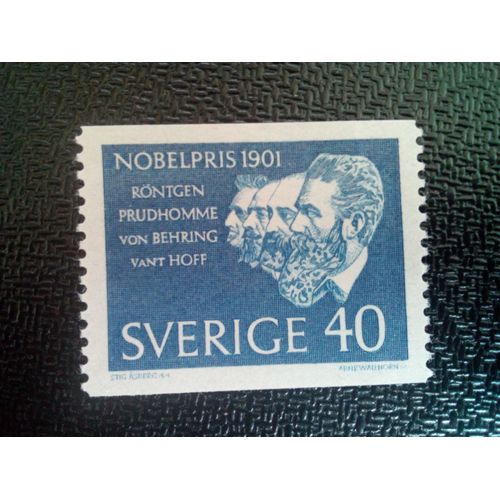 Timbre Suede Yt 489 Röntgen, Prudhomme, De Behring Et Vant Hoff 1961 ( 61004 )