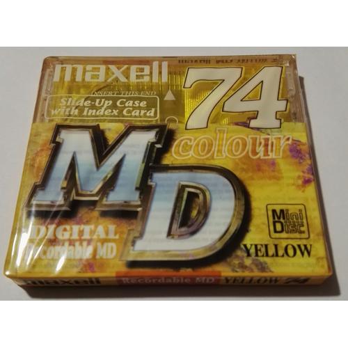 mini disc maxell colour md yellow 74 mn