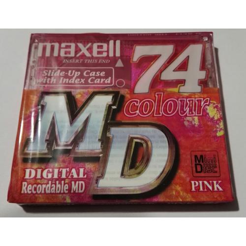 mini disc maxell colour pink 74 mn