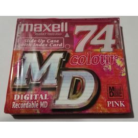 mini disc maxell colour pink 74 mn