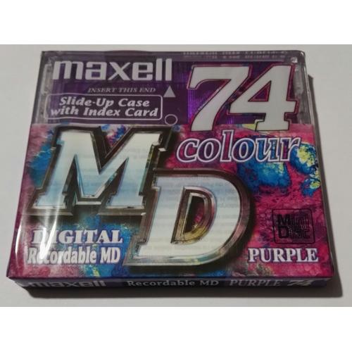 mini disc maxell colour md purple 74 mn