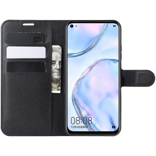 Coque Xiaomi Redmi Note 9/Redmi 10x 4g,Housse En Pu Cuir De Haute Qualité [Emplacements De Cartes] Flip Etui Pour Xiaomi Redmi Note 9/Redmi 10x 4g (Noir)