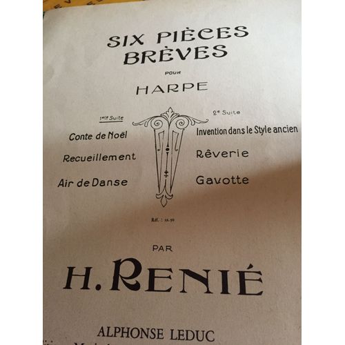 Six Pièces Brèves Pour Harpe 1ère Suite