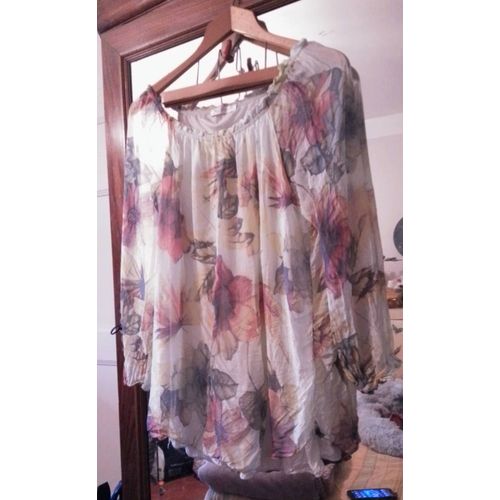 Top Coloré Moitié Soie 40 L M&g. (Made In Italy).
