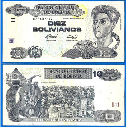 Bolivie 10 Boivianos 1986 Guzman De Rojas Billet Amerique Sud