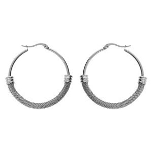 Créoles Acier Cotte De Maille 40mm