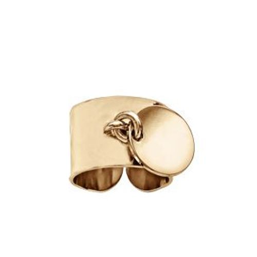 Bague Plaqué Or Lisse 12mm Anneau Pastille Ronde 13mm