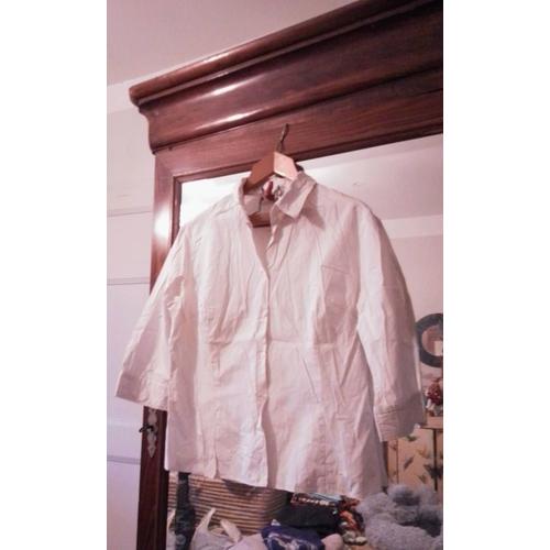 Chemise Blanche Manches 3/4 42/44 Vintage Années 90 Armand Thiery.