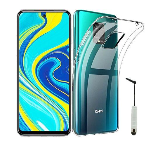 Coque Silicone Pour Xiaomi Redmi Note 9s/ Note 9 Pro/ Note 9 Pro Max 6.67" Gel Ultraslim Et Ajustement Parfait - Transparent + Mini Stylet