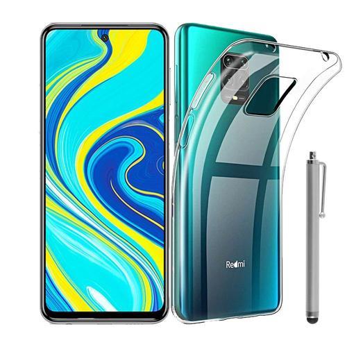 Coque Silicone Pour Xiaomi Redmi Note 9s/ Note 9 Pro/ Note 9 Pro Max 6.67" Gel Ultraslim Et Ajustement Parfait - Transparent + Stylet