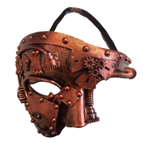 Envoie De France Demi Masque Bonze Cuivré Soudre Engrenage Ado Adulte Soirée Steampunk Pink Punk Mixte Victorien Mascarade