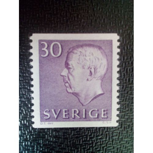 Timbre Suede M I 489 Roi Gustaf Vi Adolf 1964 ( 61004 )
