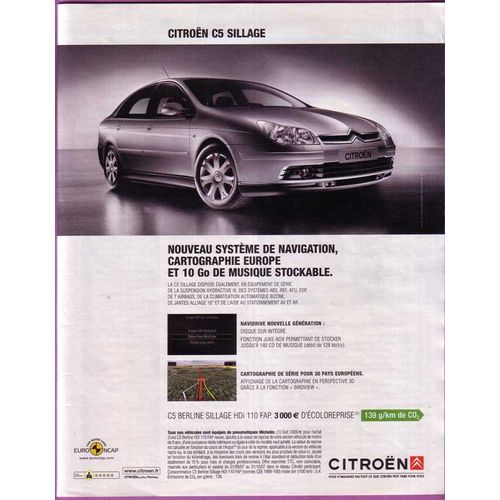 Publicité Papier - Voiture Citroën C5 De 2007