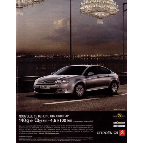 Publicité Papier - Voiture Citroën C5 De 2008