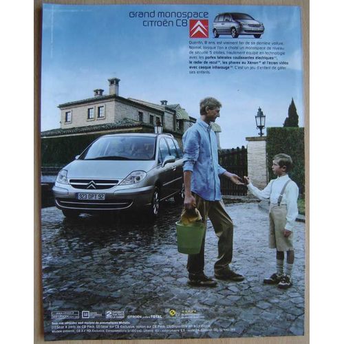 Publicité Papier - Voiture Citroën C8 De 2003