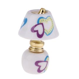#2 P Prettyia 1/12 Scale Miniature Lampe de Chevet Meubles de Maison de Poupée Cadeau danniversaire pour Enfant 