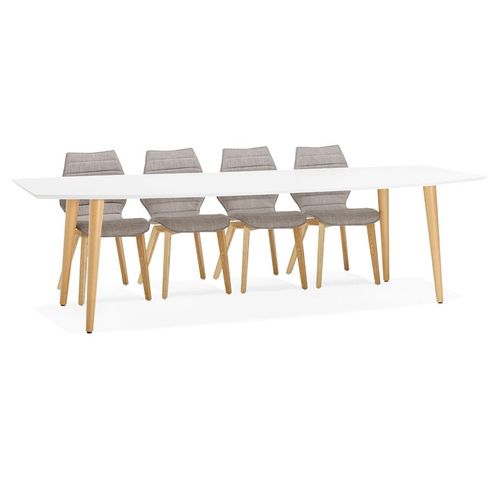 Table À Dîner Design Extensible 'eskimo' Style Scandinave - 170(270)X100 Cm