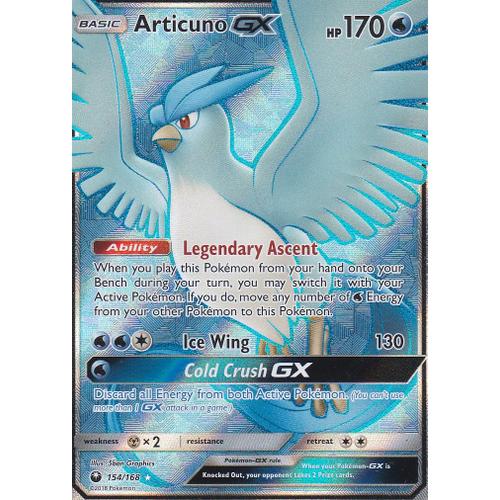 Carte Pokémon Gold Artikodin GX - Carte Pokemon Rare