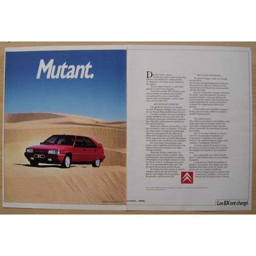 Publicité Papier - Voiture Citroën B X - G T I De 1986