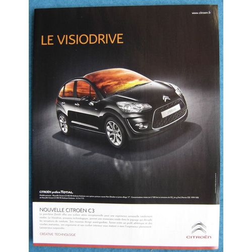 Publicité Papier - Voiture Citroën C 3 De 2009