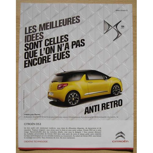 Publicité Papier - Voiture Citroën D S 3 De 2010