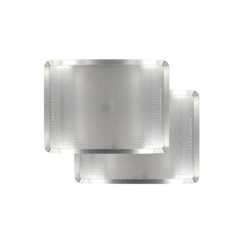 Zenker 9931750 Lot De 2 Plaques À Pâtisserie Perforées En Aluminium, Plaque De Four, Plaque Perforée, Aluminium, Gris, 40 X 30 X 1,5 Cm